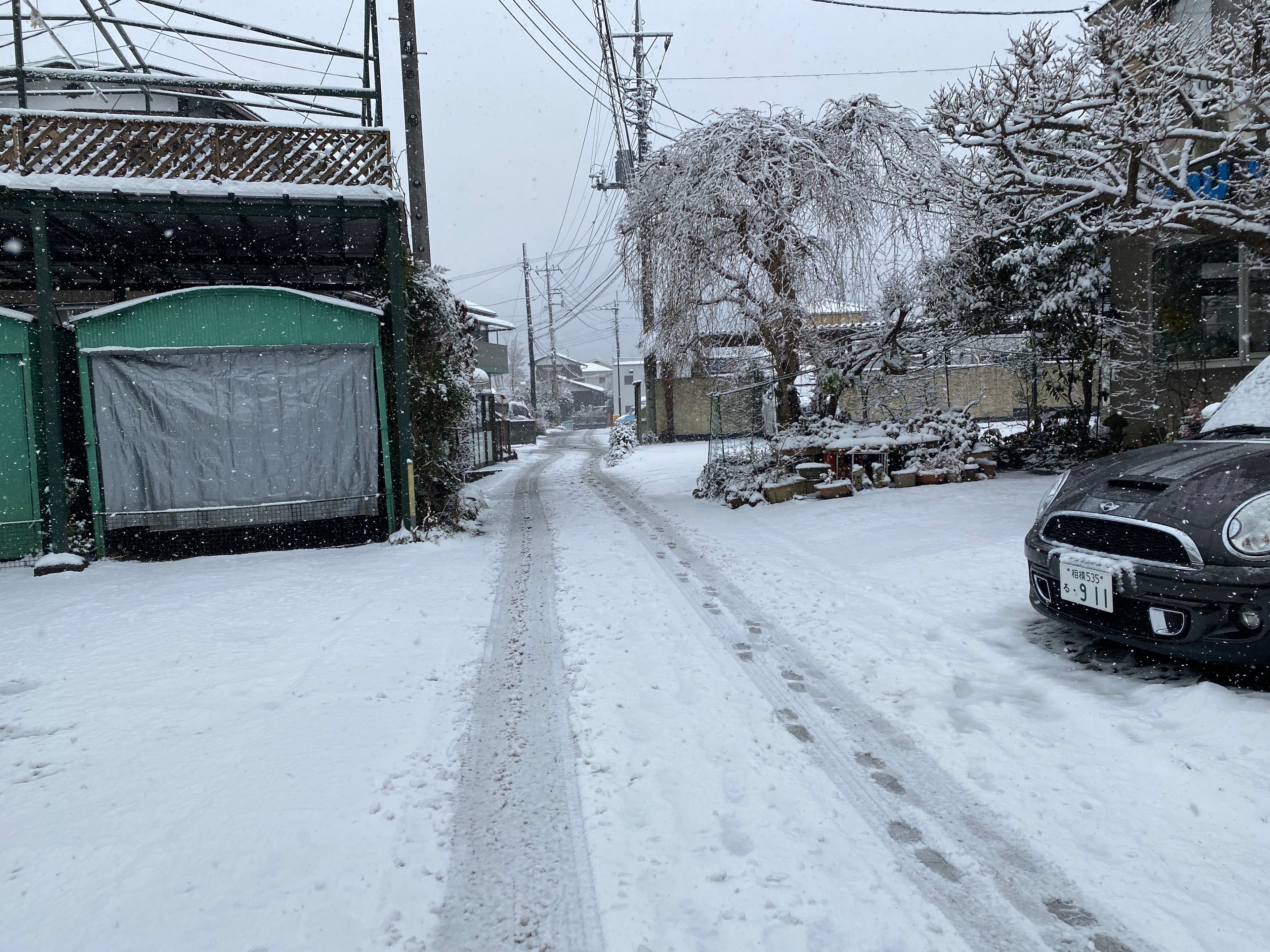 屋根の雪下ろし